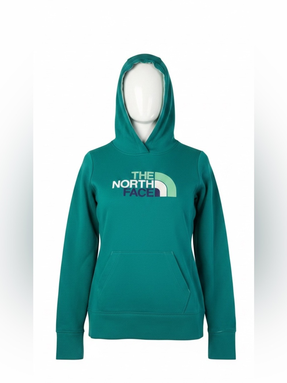 The North Face Women’s XS Teal Pullover Hoodie – Fleece Lined – Logo